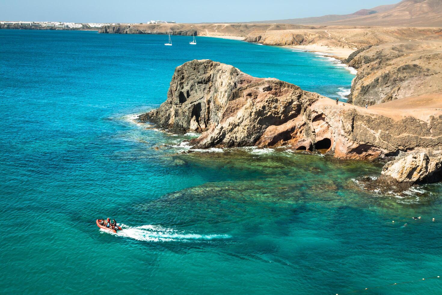 Lanzarote el Papagayo playa Strand im Kanarienvogel Inseln foto