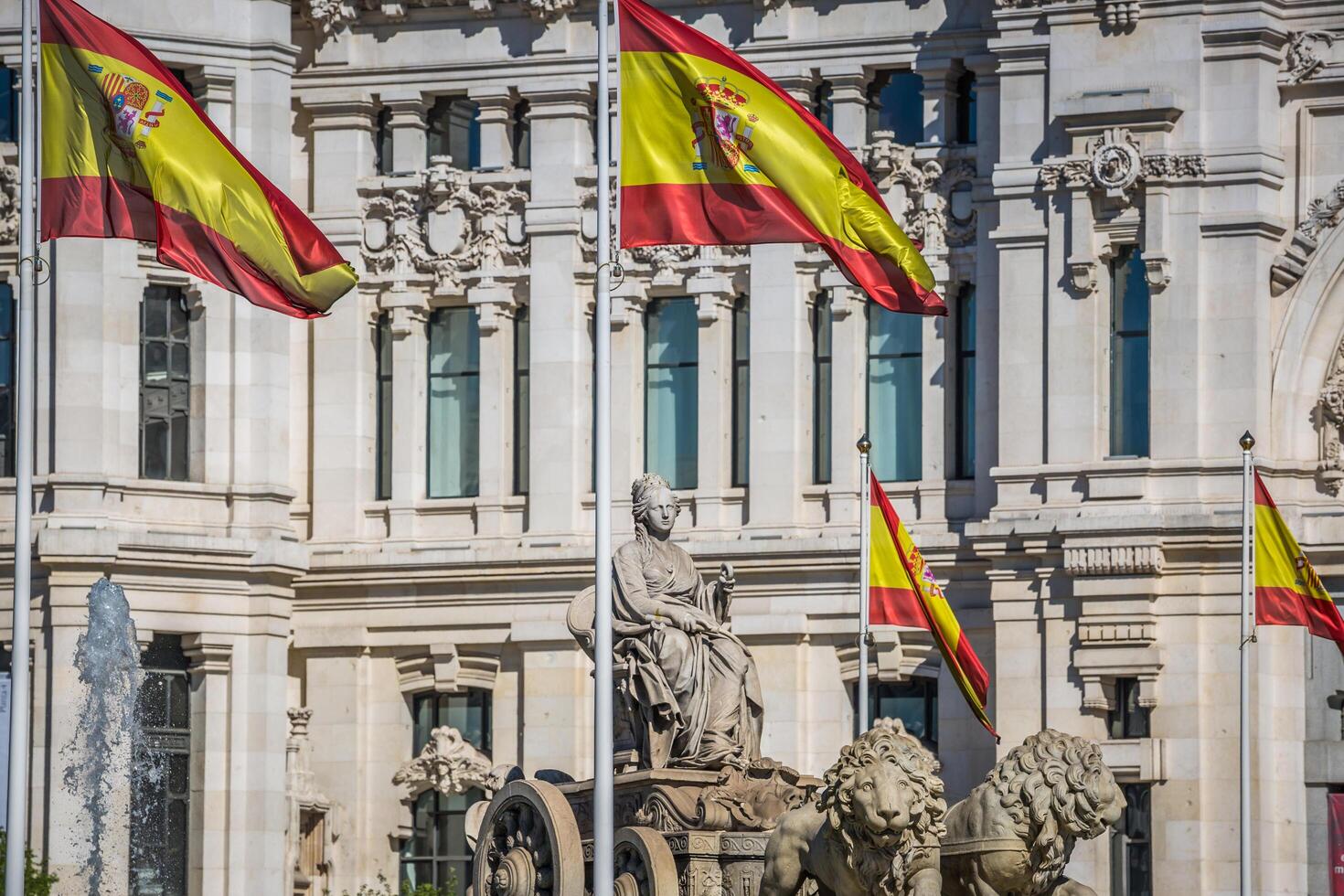 cibeles Statue Madrid Brunnen im Paseo de castellana beim Spanien foto
