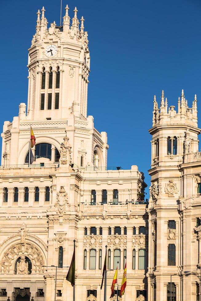 Platz de la cibeles zentral Post Büro Palacio de Kommunikation Madrid, Spanien. foto