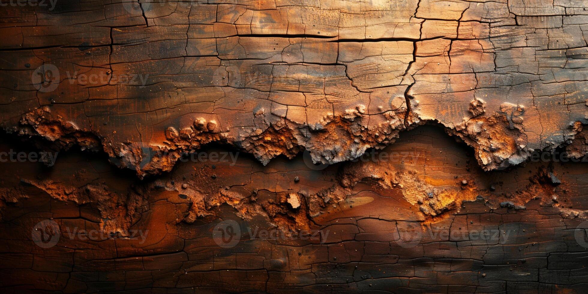 ai generiert braun Holz Textur. oben Sicht. foto