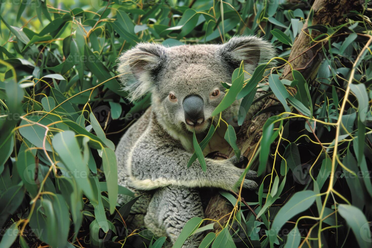 Koala Bär auf Eukalyptus Baum foto