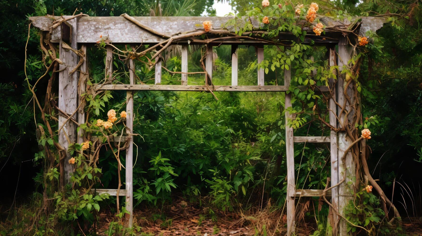 getragen Garten Gitter foto