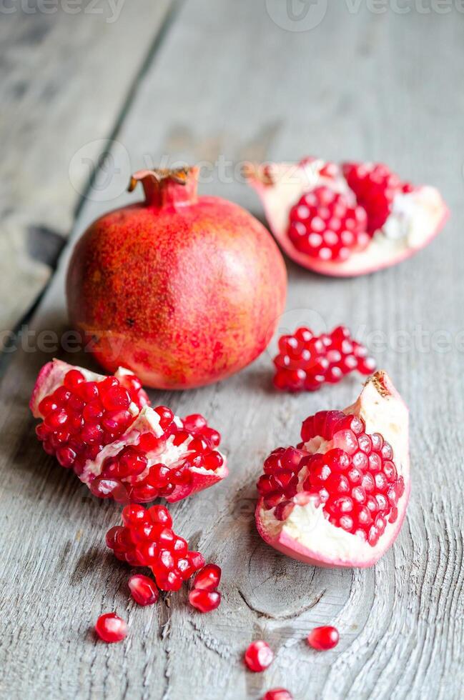 Granatapfel aus der Nähe foto