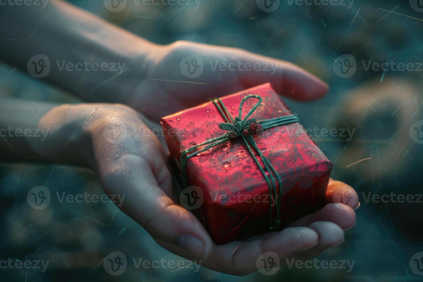 Zeit Geschenke Geschenk Box im Hand Mädchen foto