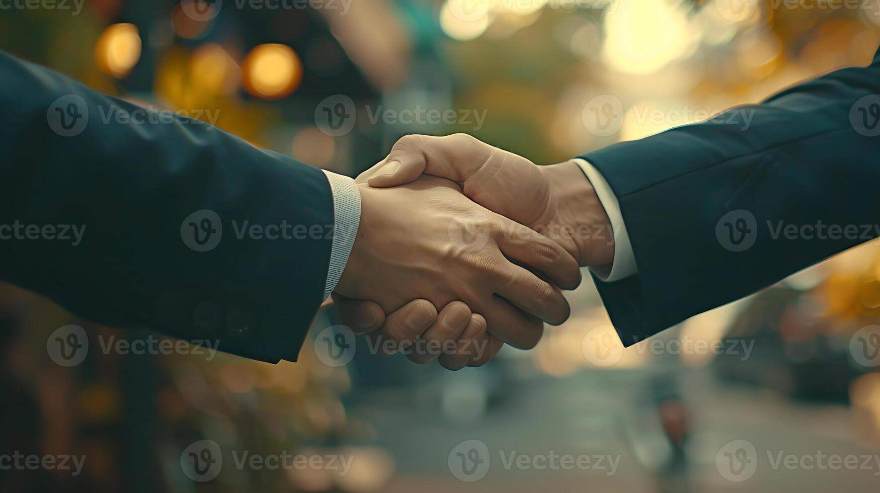 Geschäftsmann Handschlag zum Zusammenarbeit von Geschäft Deal Konzept foto