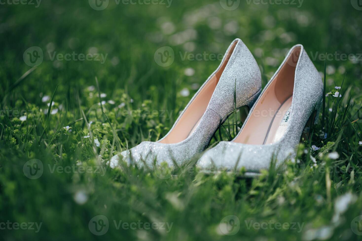 elegant und stilvoll Braut- Schuhe foto
