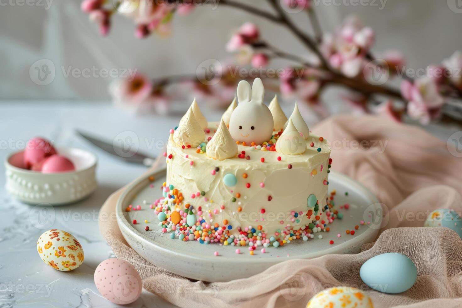 bunt dekoriert Ostern Kuchen foto
