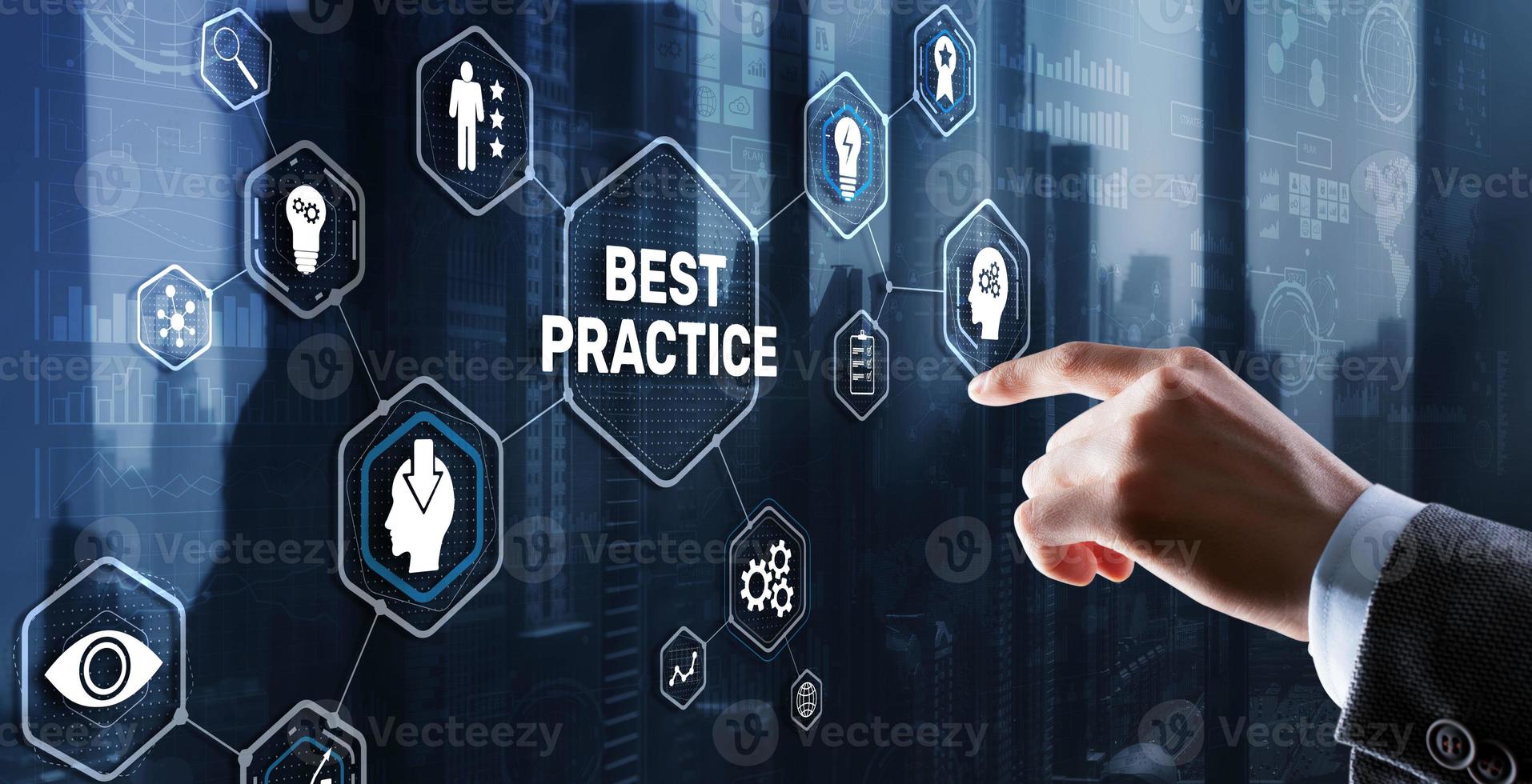 Best Practice Business Technology Internet erfolgreiches Geschäftskonzept foto