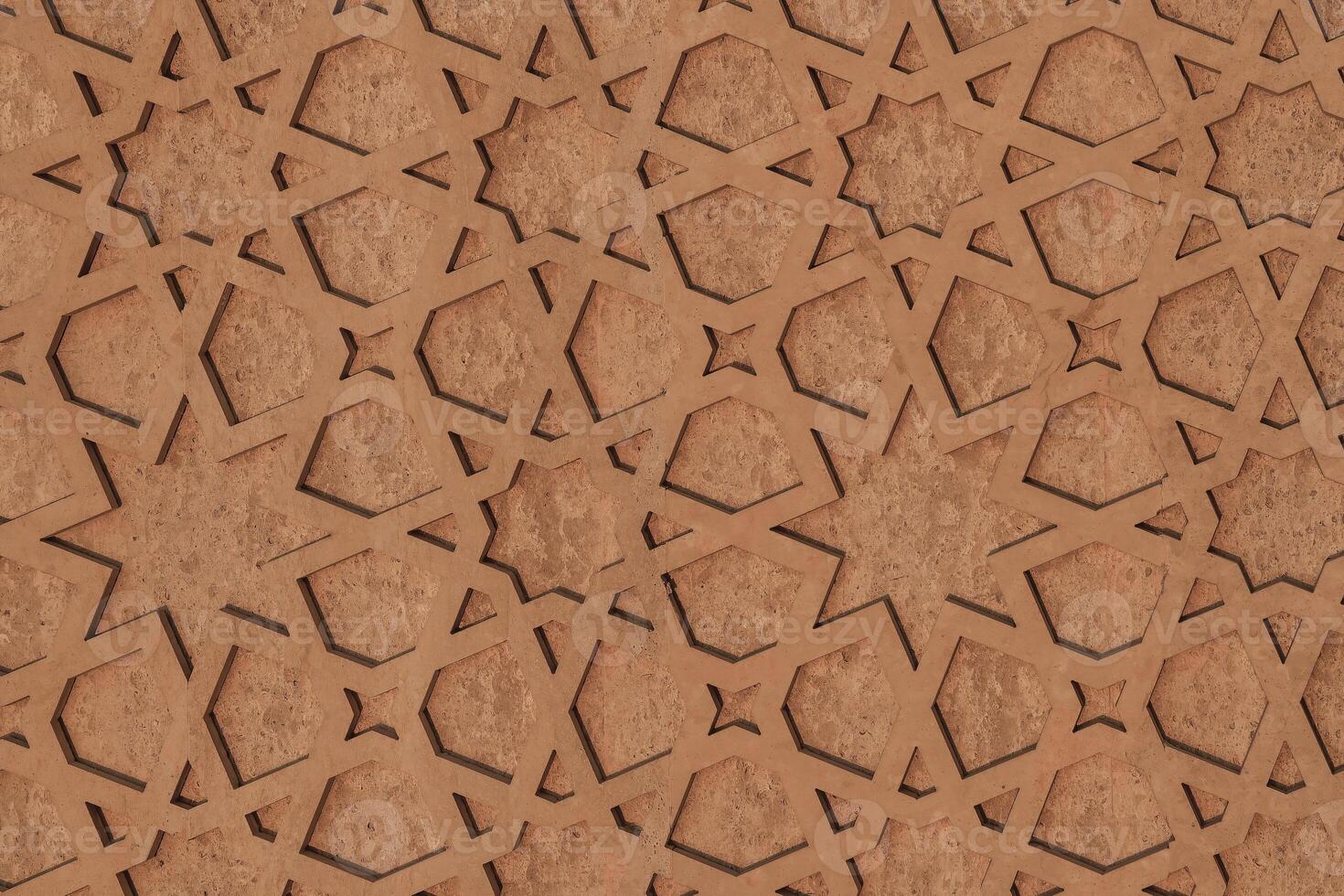 geometrisch traditionell islamisch Ornament. Fragment von ein Mosaik. foto