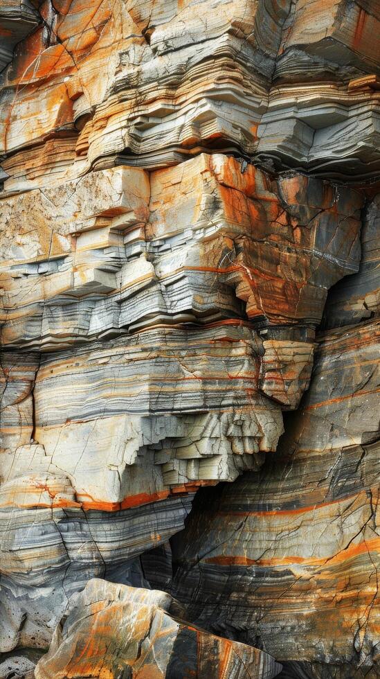 geschichtet Felsen Cliff Detail foto