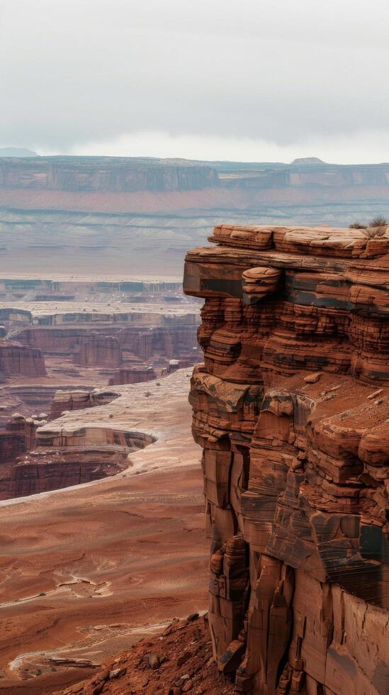 Schlucht Aussicht unter bedeckt Himmel foto