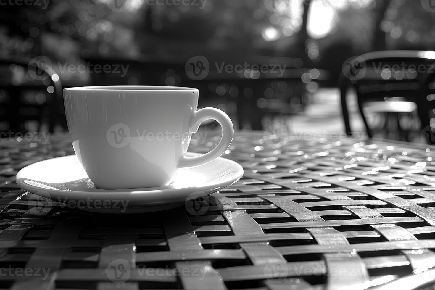 Morgen heiß Tasse von Kaffee im das Cafe Tabelle Fachmann Werbung Essen Fotografie foto