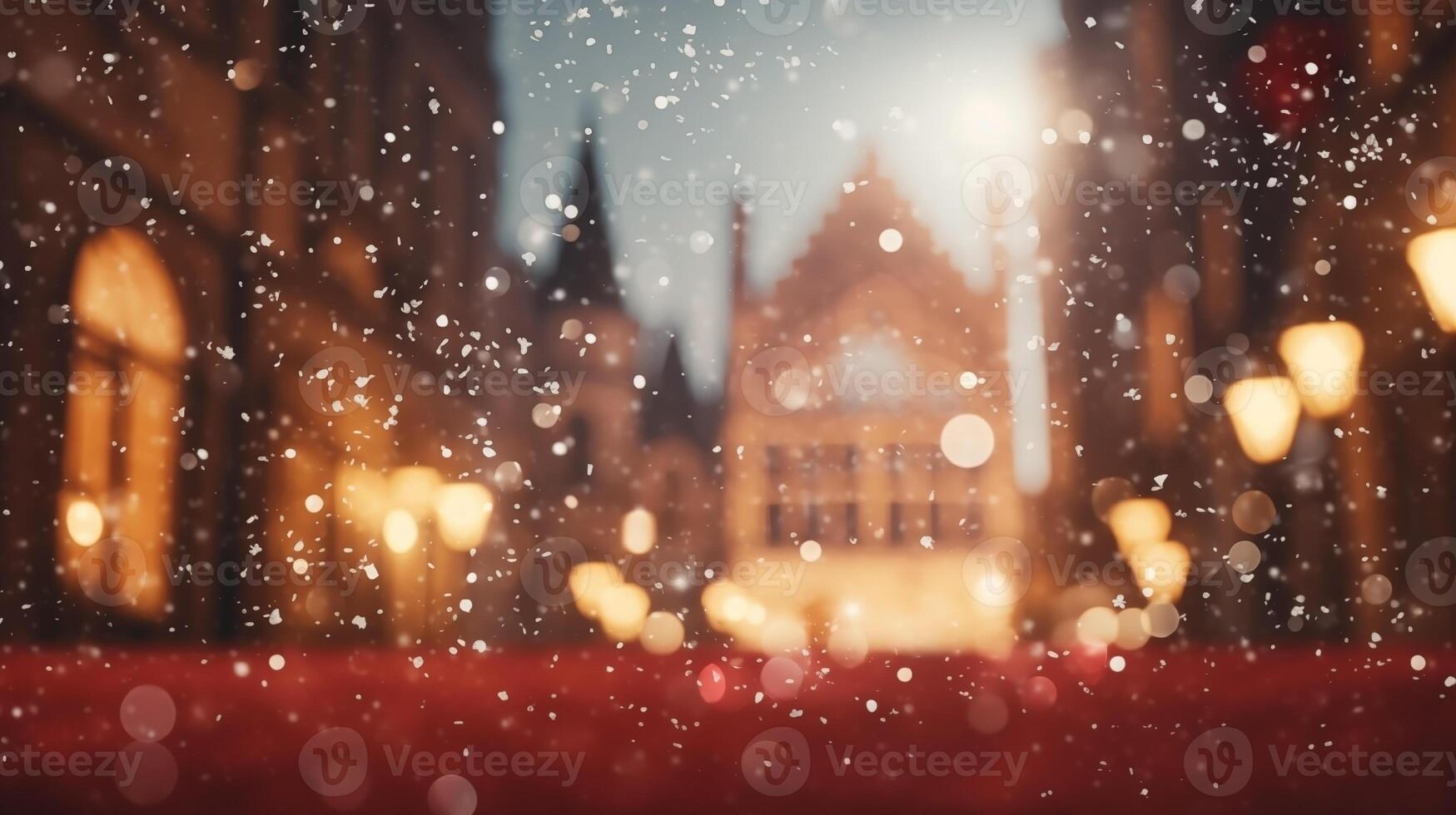 festlich Abend Straße verwischen im Weihnachten Stimmung foto