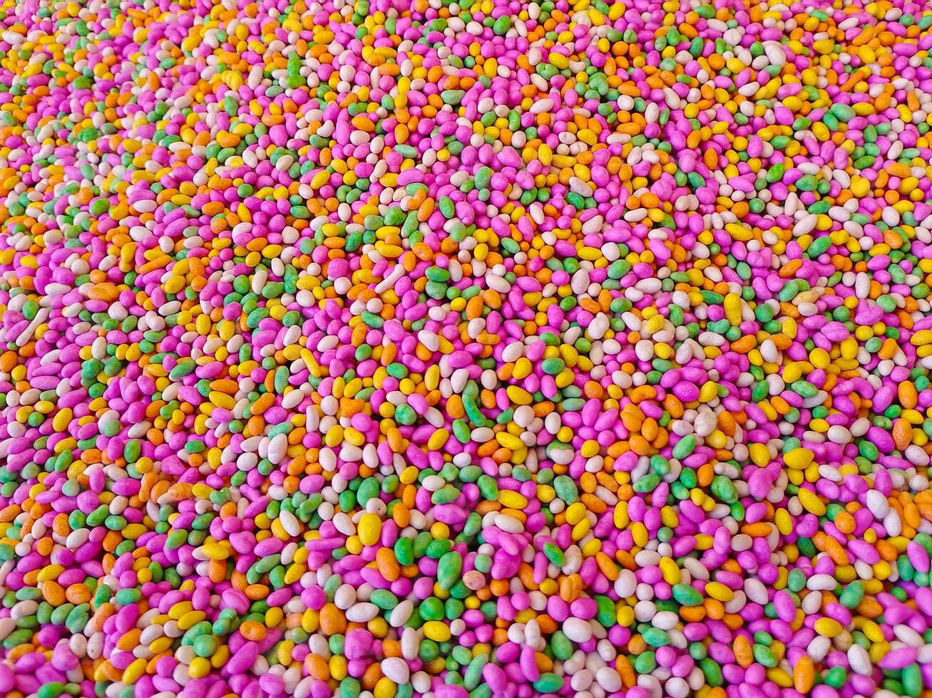 Zucker beschichtet bunt Fenchel Saat Hintergrund - - bunt Süßigkeiten Hintergrund foto