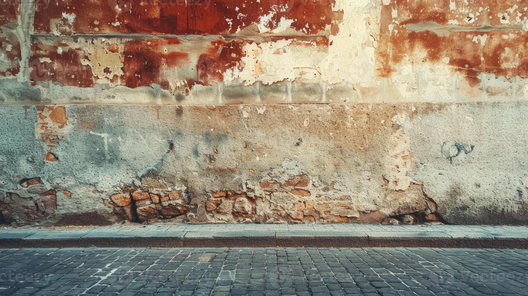 alt Straße Mauer Hintergrund Textur Konzept. foto