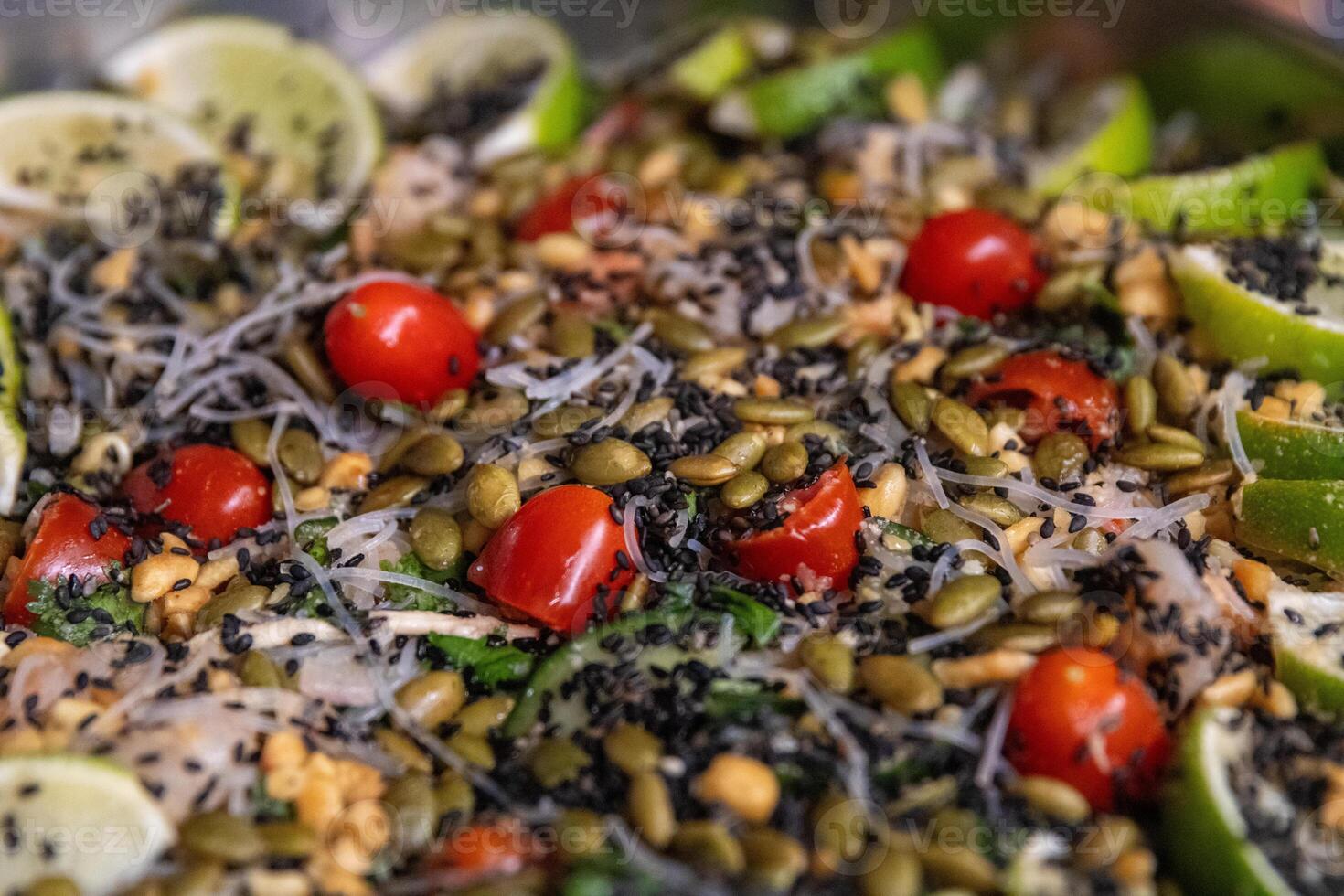 asiatisch Feier Nudel Salat foto