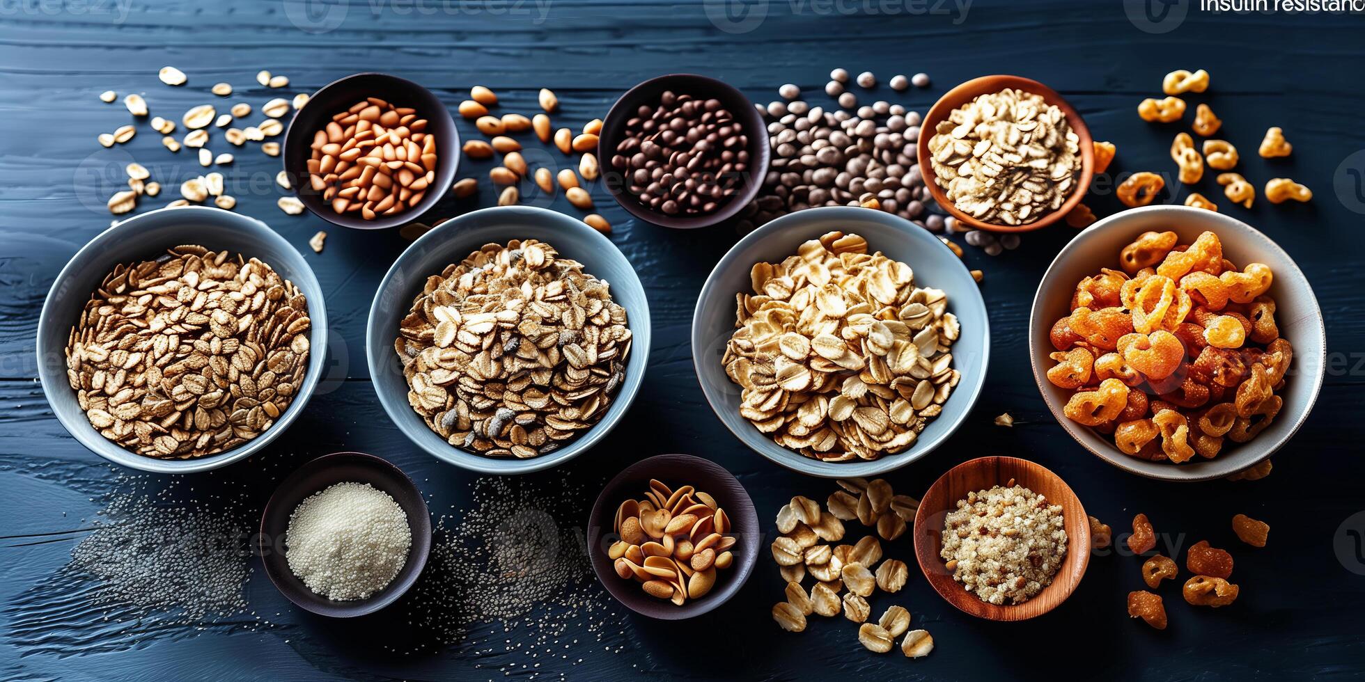 fotografieren illustrieren das Konzept von ungesund Essen mit leeren Kohlenhydrate verursachen Blut Zucker Spikes und führen zu Schlaganfall foto