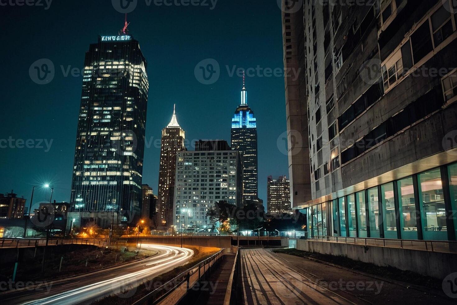 das Stadt Horizont beim Dämmerung im Metropole foto