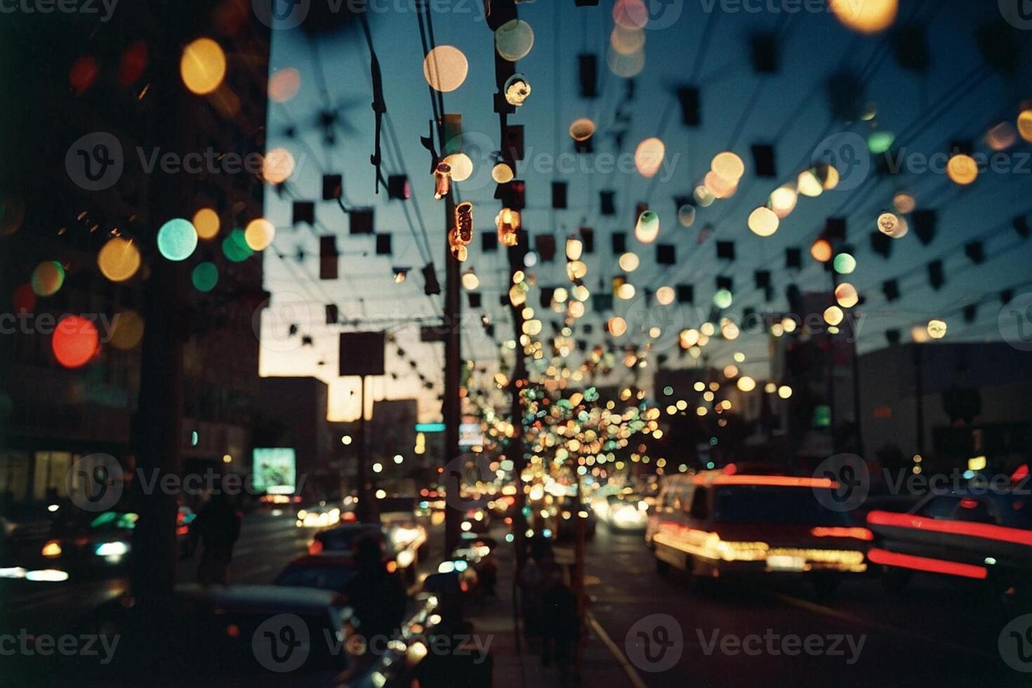 ein verschwommen Foto von ein Fenster mit Beleuchtung auf es