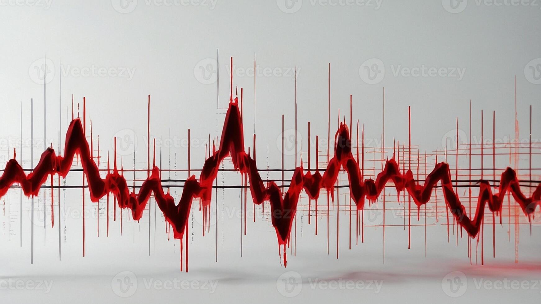 Kardiogramm im rot auf ein Weiß Hintergrund foto