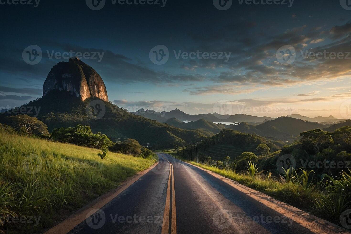 das Straße zu das Berge foto