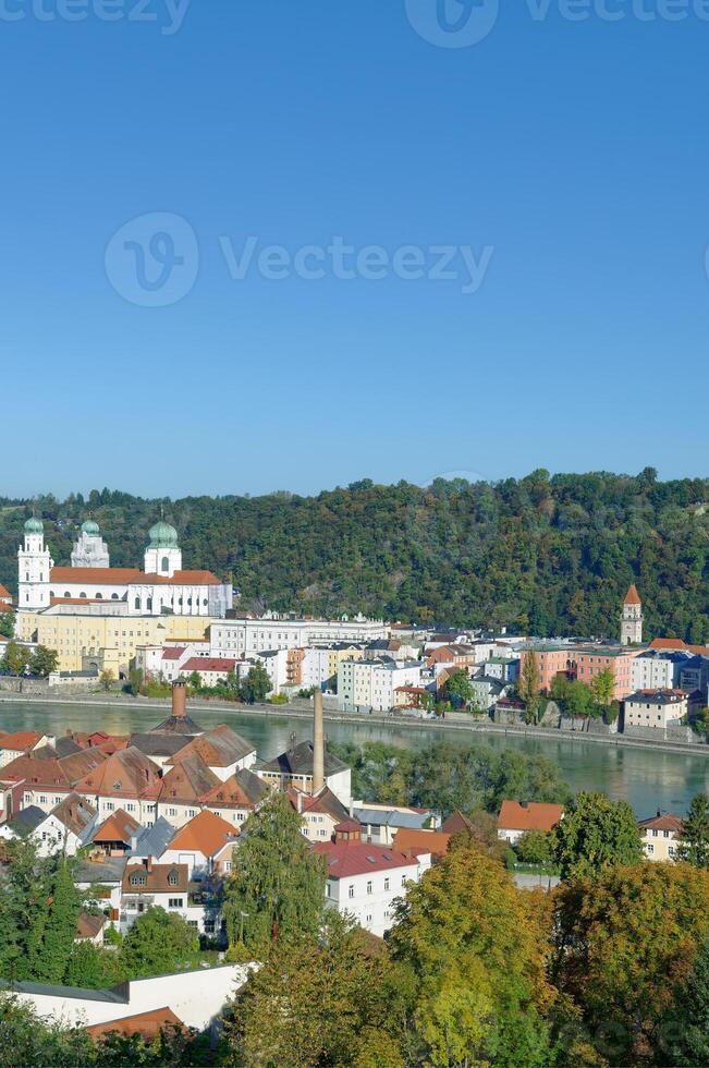 passau beim das drei Flüsse Donau, Gasthof und ilz im bayerisch Wald, unten Bayern, Deutschland foto