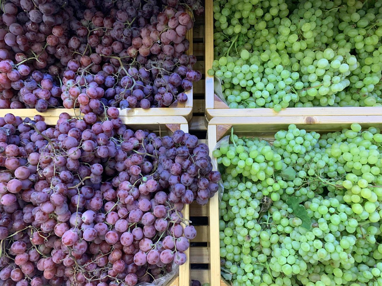 Varianten frisches Bio-Gemüse und Obst im Regal im Supermarkt, Bauernmarkt. Konzept für gesunde Ernährung. foto