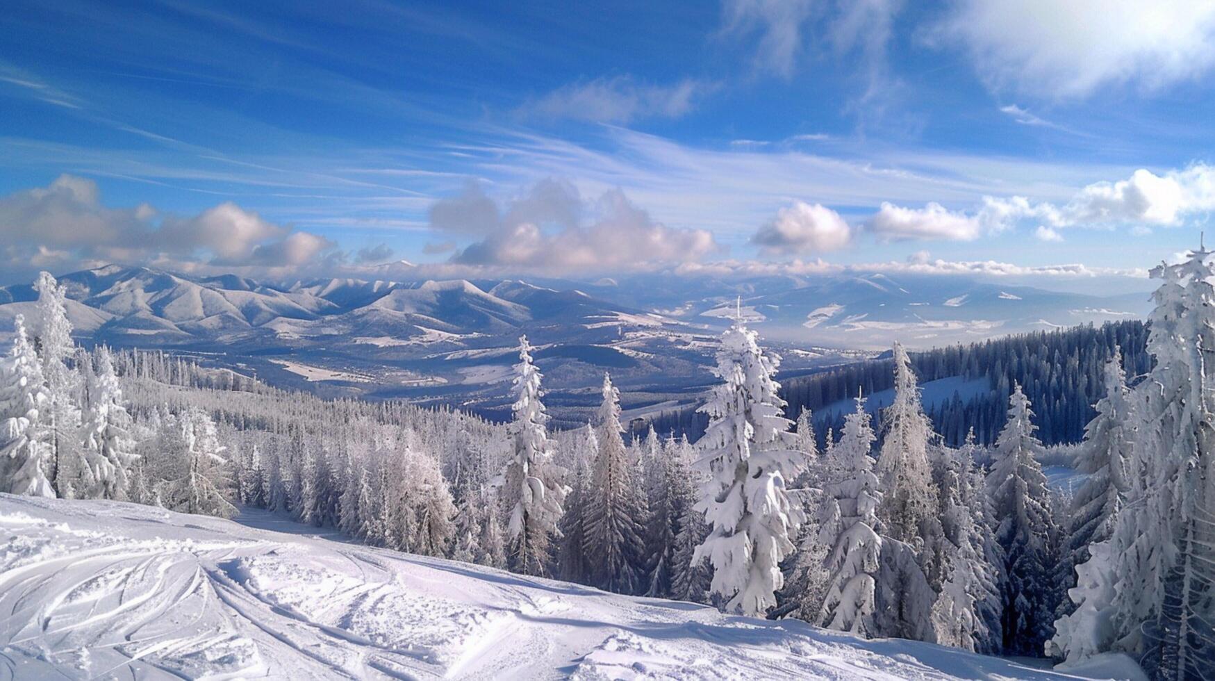 schön Winter Natur Landschaft tolle Berg foto