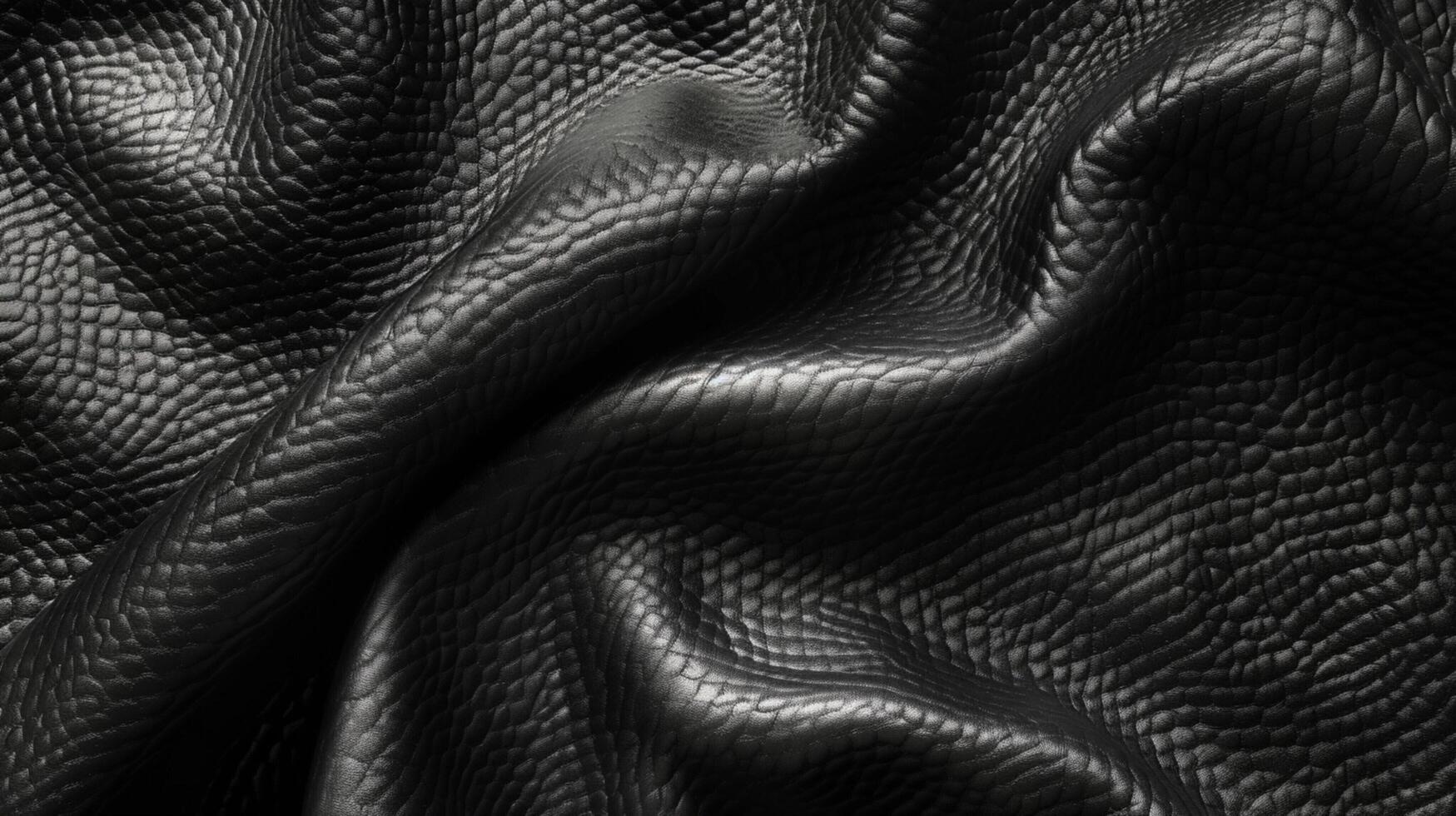schwarz fein Leder texturiert Hintergrund detailliert foto