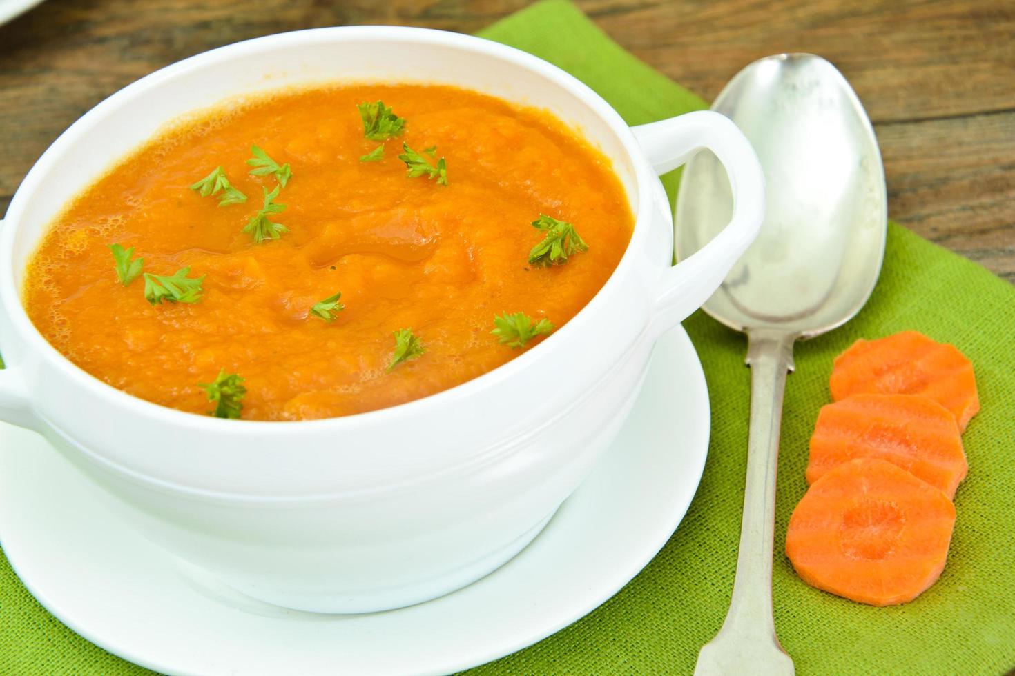 Karottencremesuppe Diätkost foto