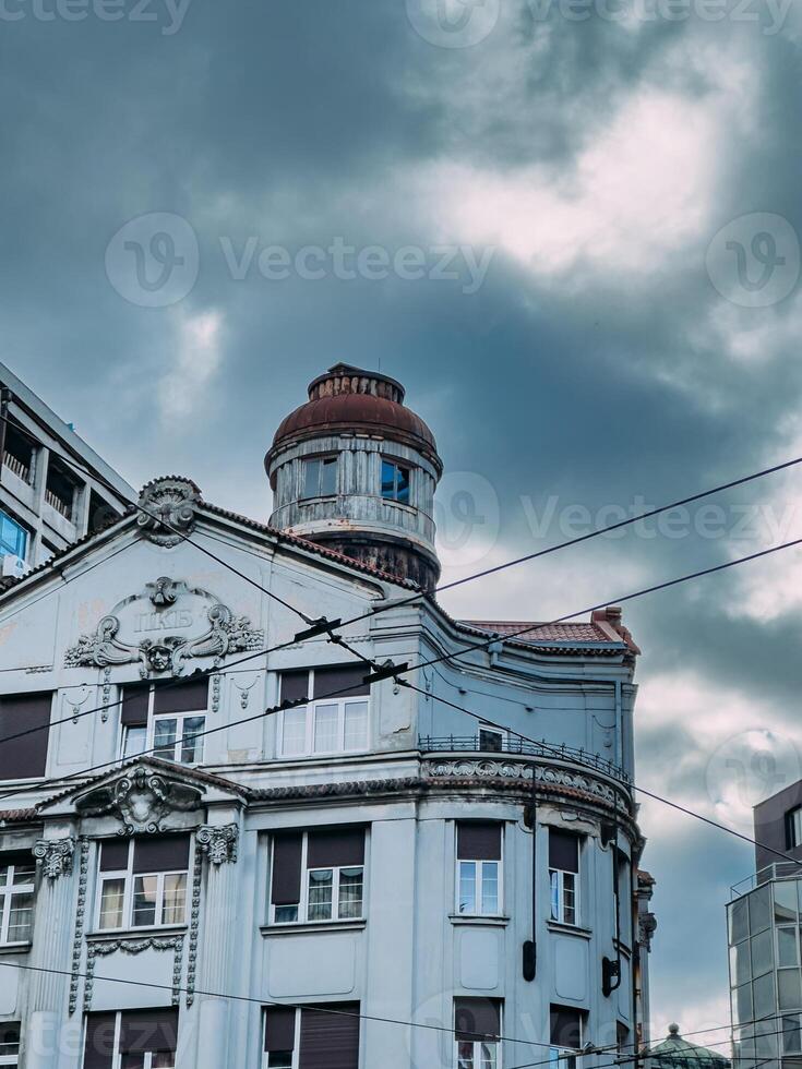 Straßen und die Architektur von Belgrad, Serbien foto