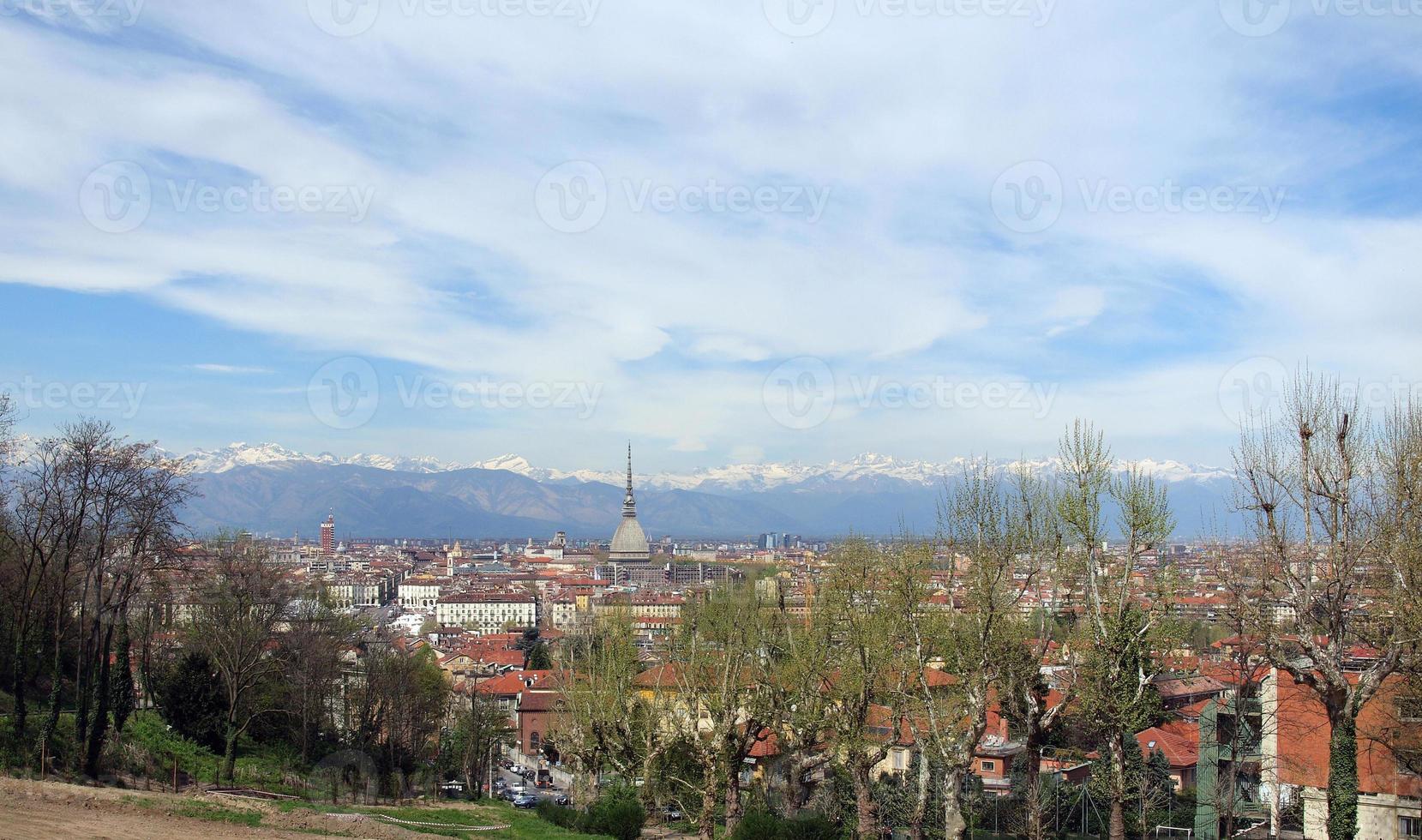 Luftaufnahme von Turin foto