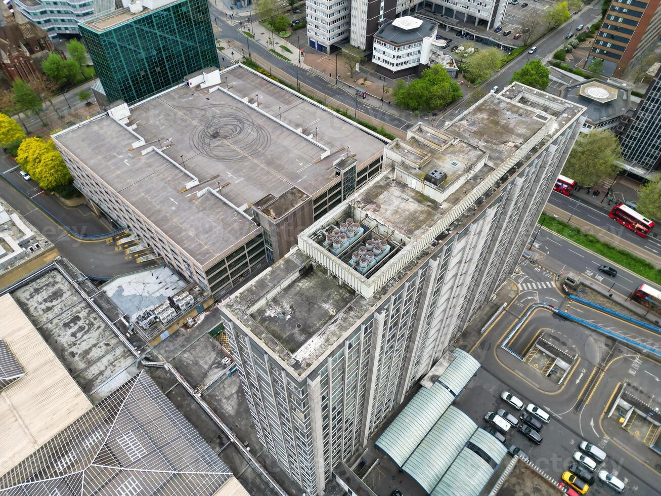 die meisten schön Antenne Aussicht von zentral Westen Croydon London Stadt von England vereinigt Königreich. April 24., 2024 foto