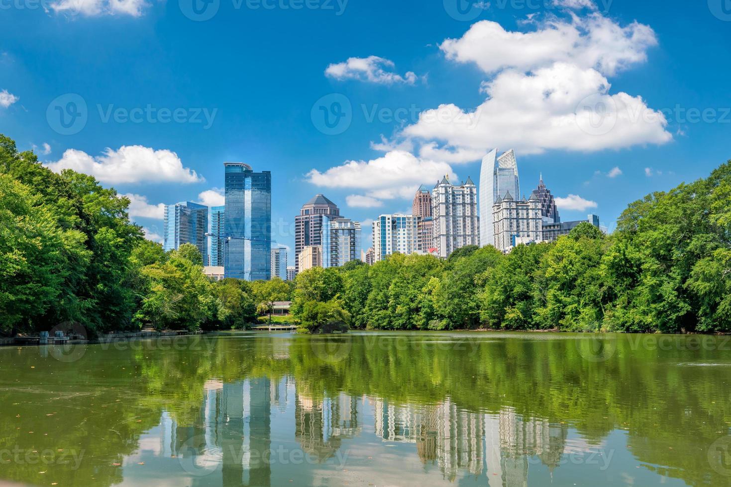 Midtown Atlanta Skyline aus dem Park foto