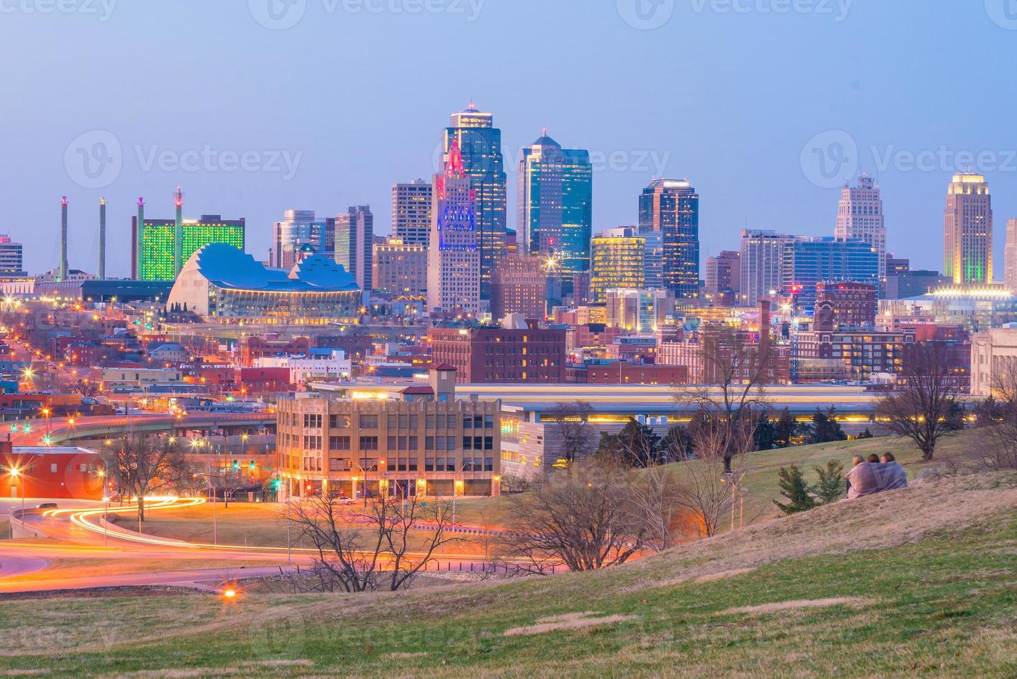 Ansicht der Skyline von Kansas City in Missouri foto