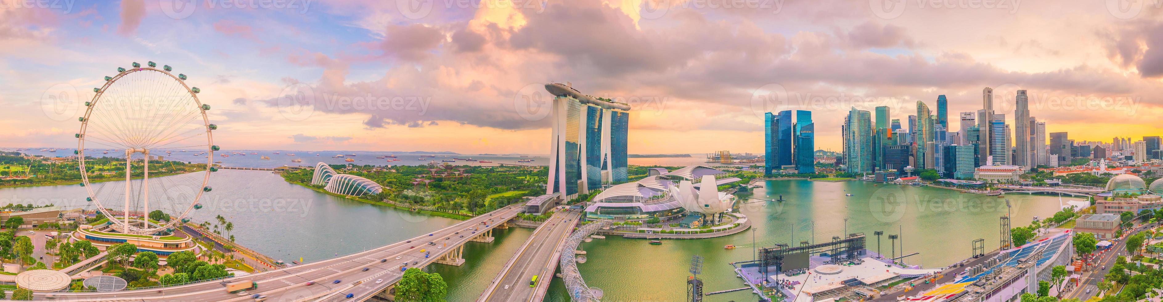 Skyline der Innenstadt von Singapur foto