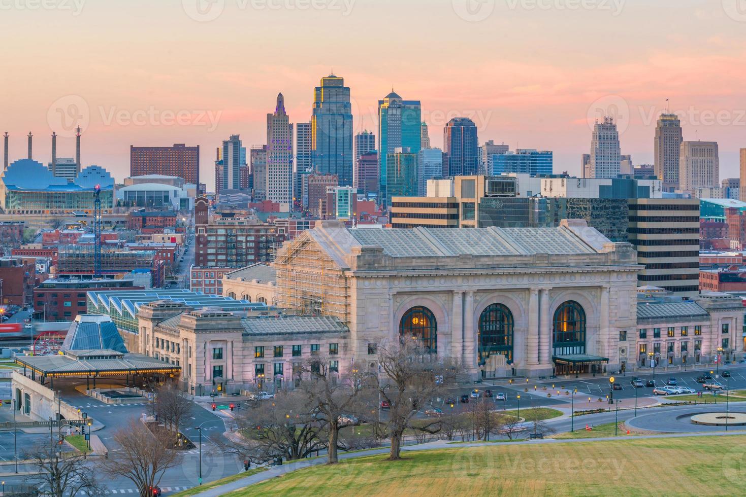 Ansicht der Skyline von Kansas City in Missouri foto