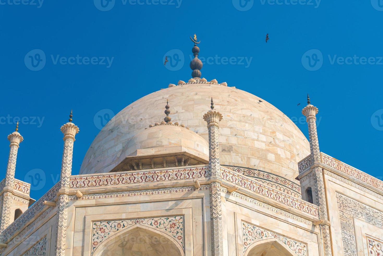 Details der Dekorationen im Taj Mahal foto