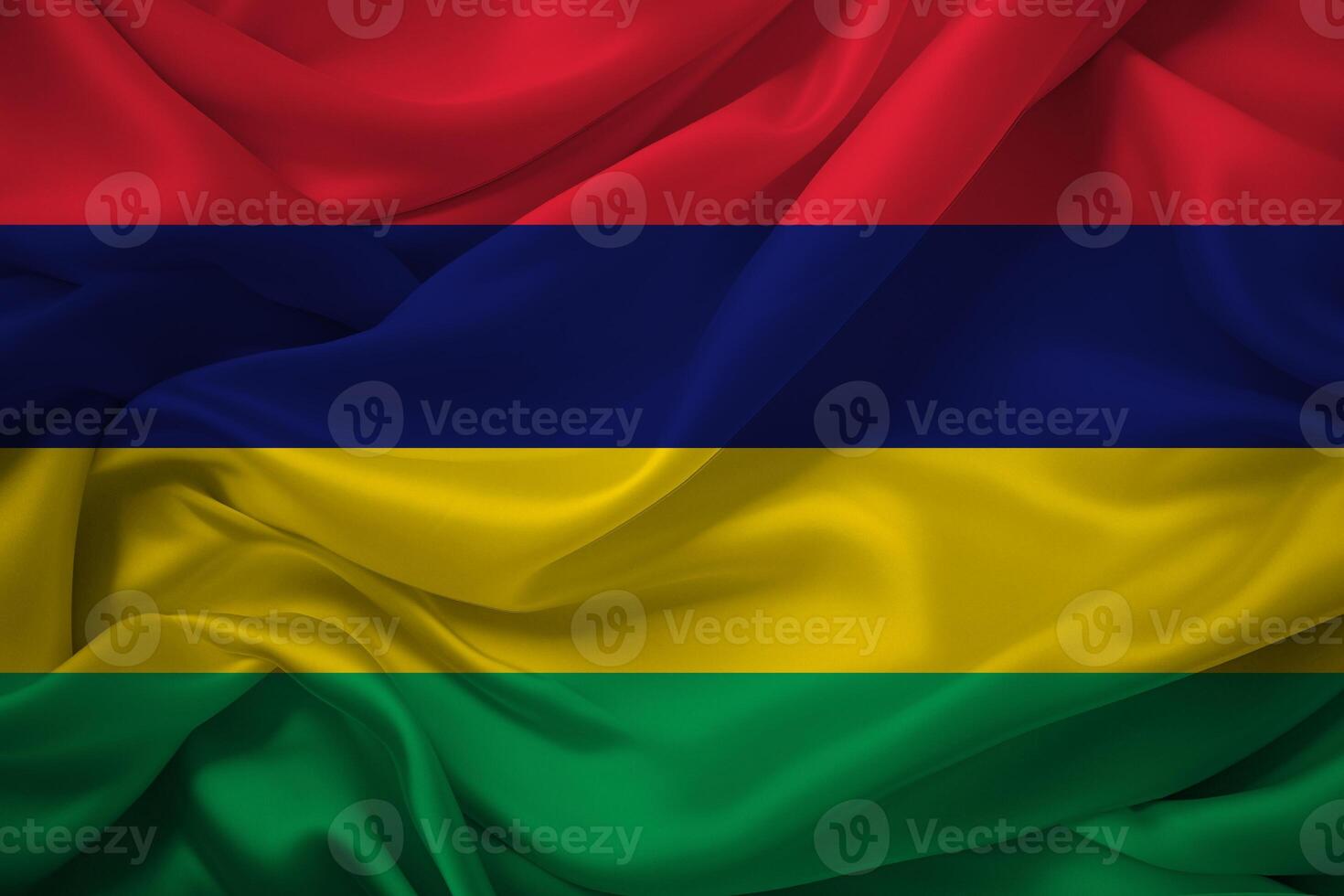 winken Flagge von Mauritius foto