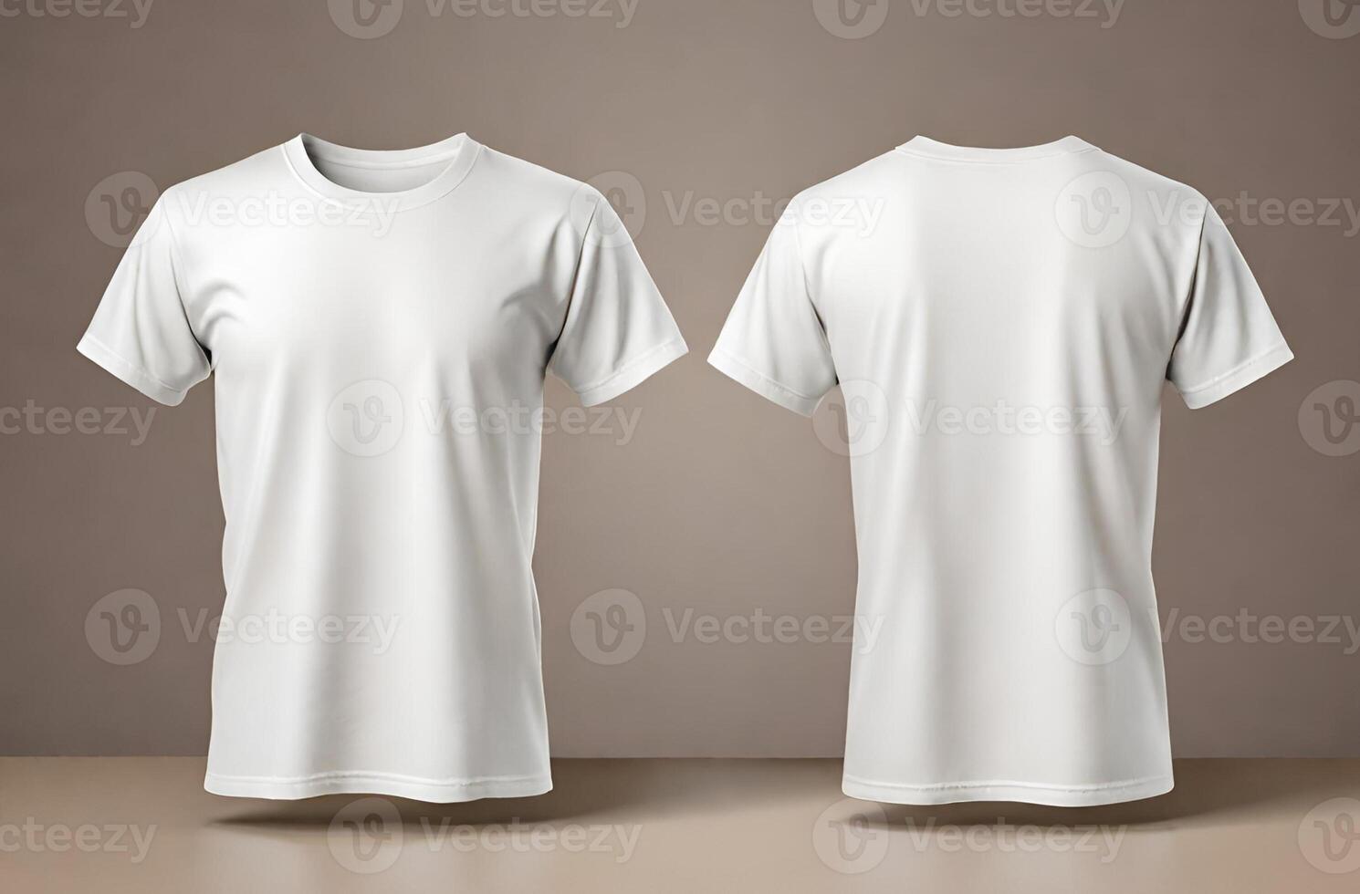 Weiß Hemd Vorderseite und zurück foto