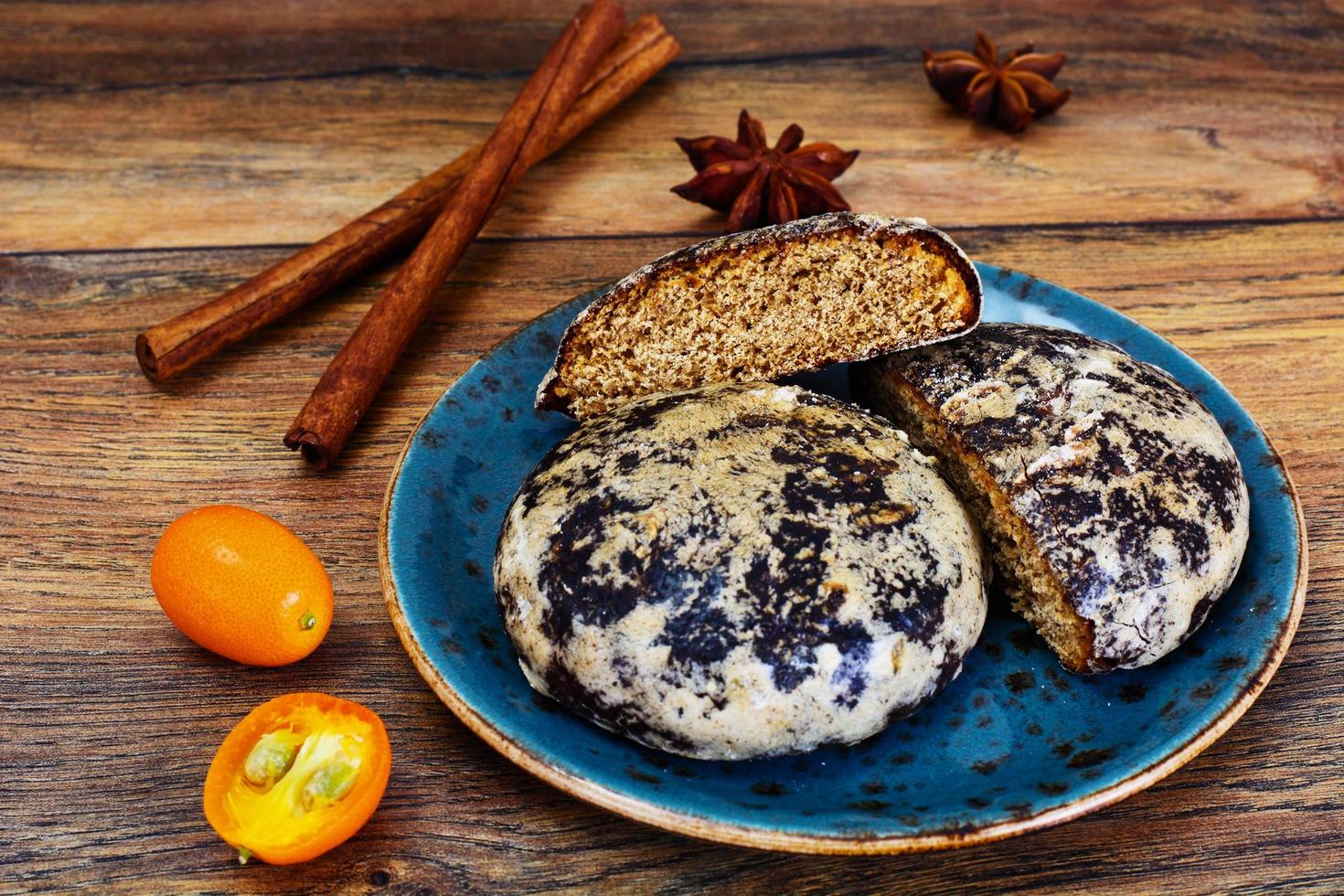 frisch zubereiteter leckerer Lebkuchen foto