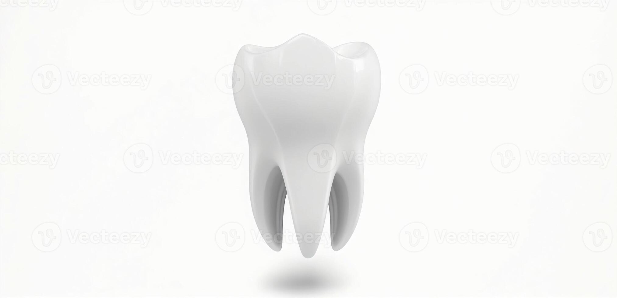 Weiß Zahn auf ein Weiß Hintergrund Banner foto