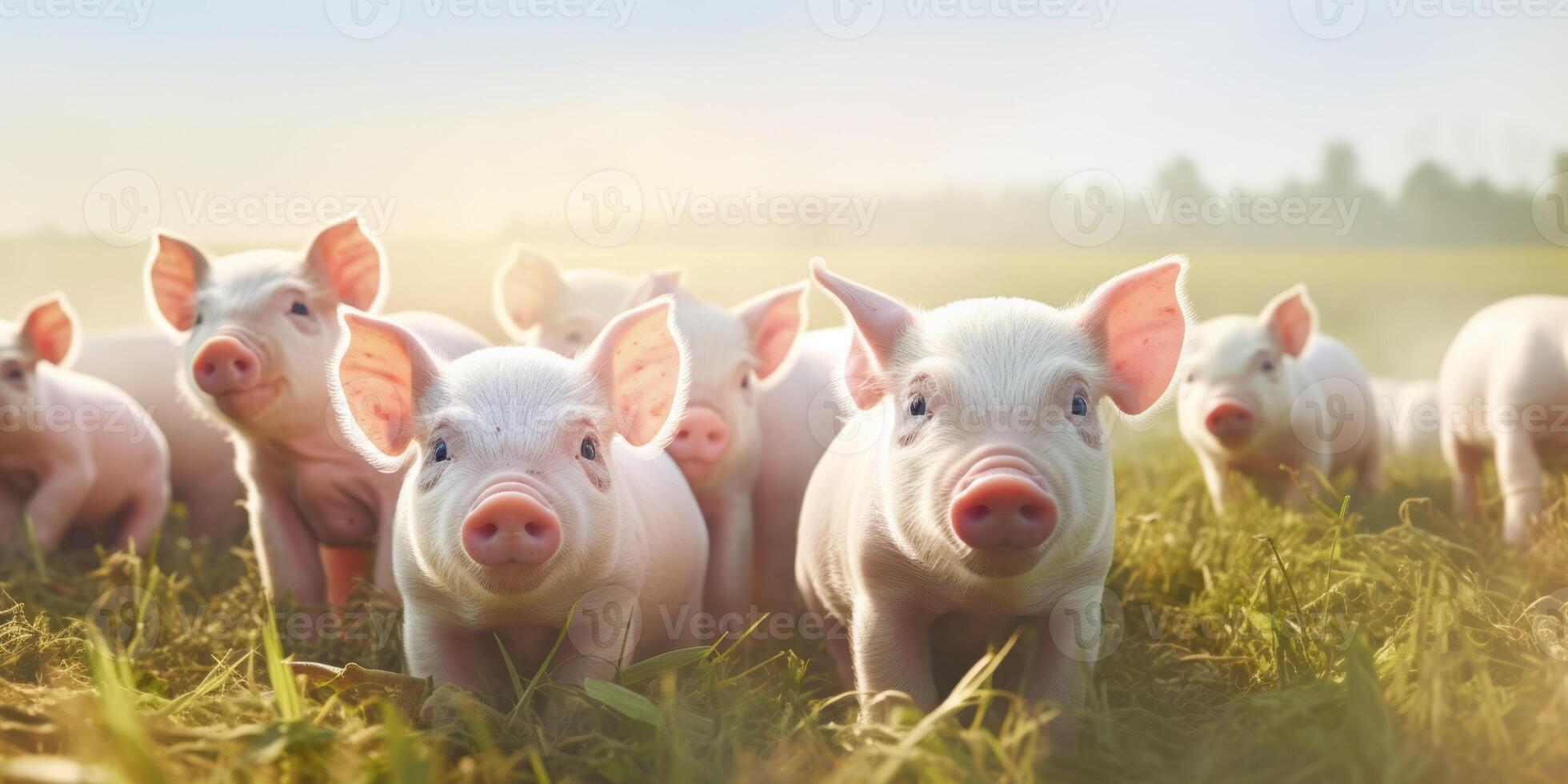 Ferkel im ein Schweinestall foto