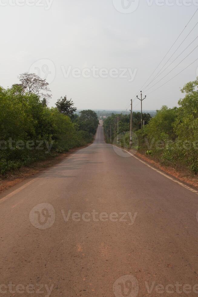 Straße und Urwald Indien Goa. foto