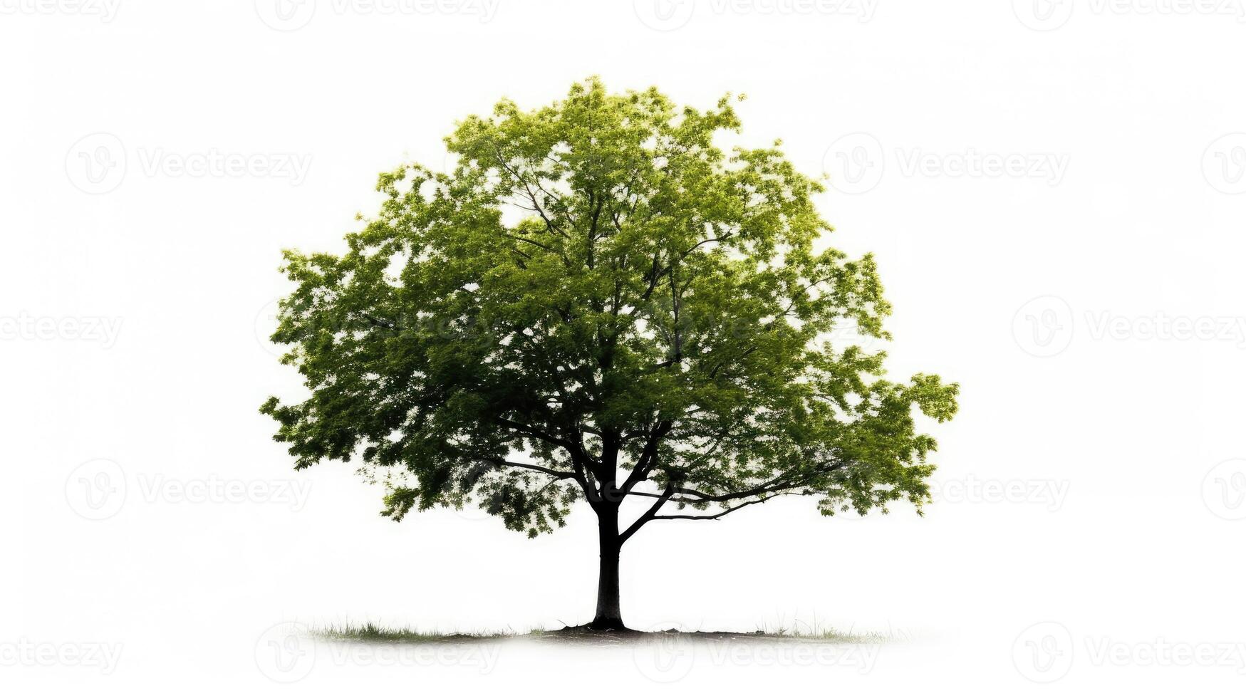 grün Baum isoliert auf Weiß Ideal zum Öko freundlich Design Projekte oder Design Material. foto