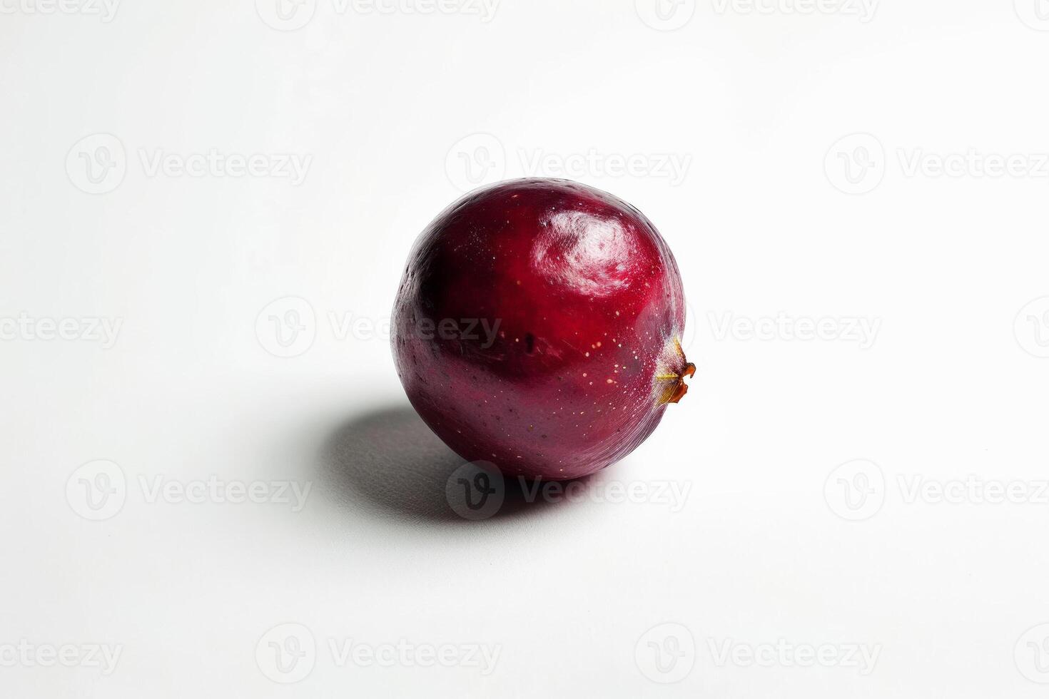 Single Cranberry isoliert auf ein hell Weiß Hintergrund, hoch Kontrast minimalistisch Schuss foto