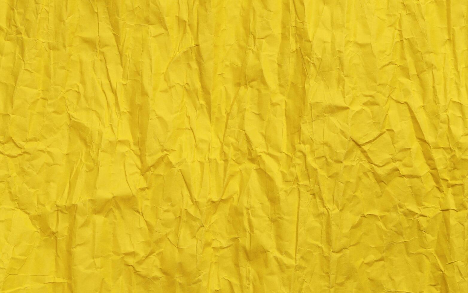 Gelb zerknittert Papier Textur, Grunge Hintergrund foto