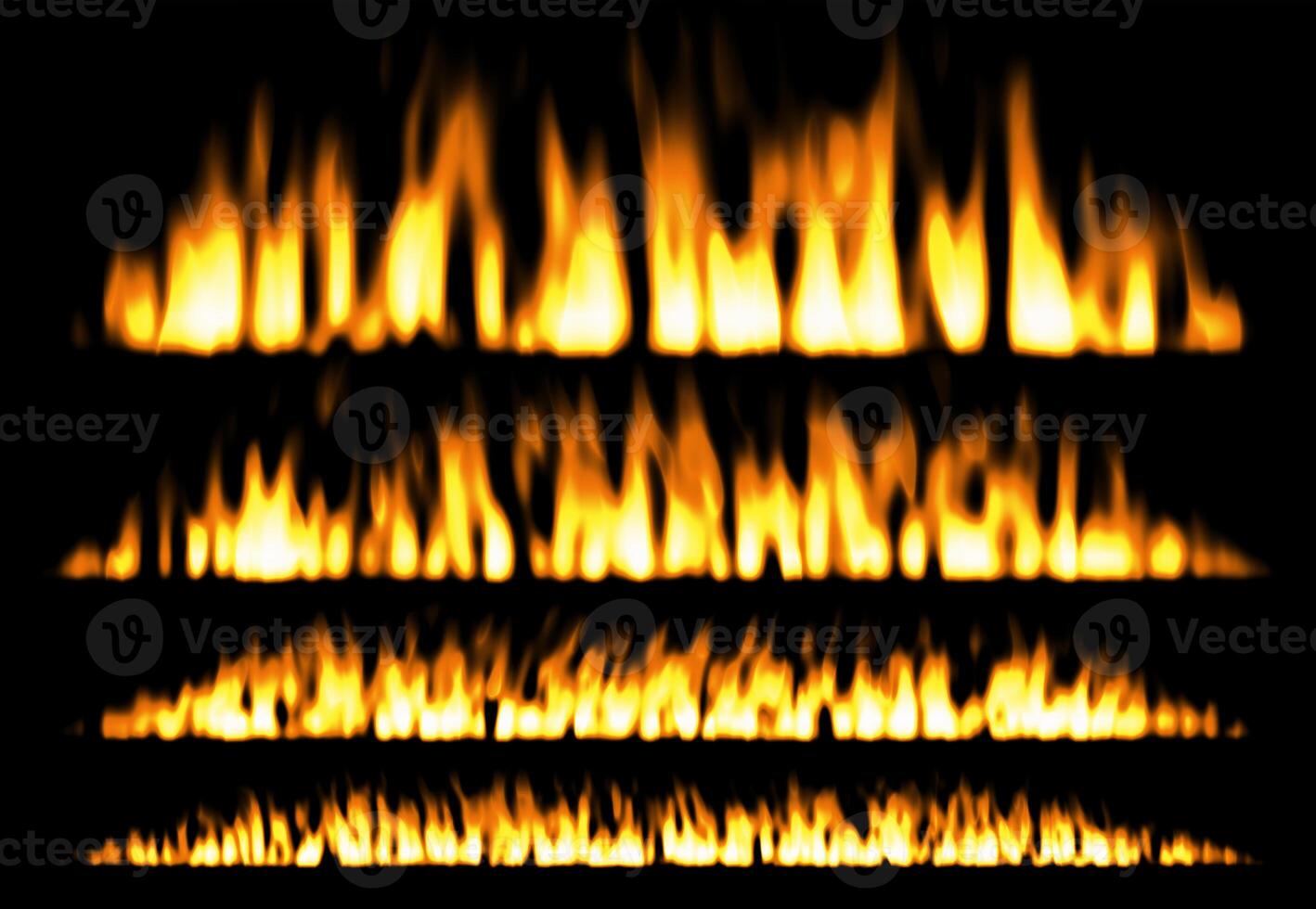 Feuer oder Feuer Linien isoliert auf schwarz Hintergrund foto