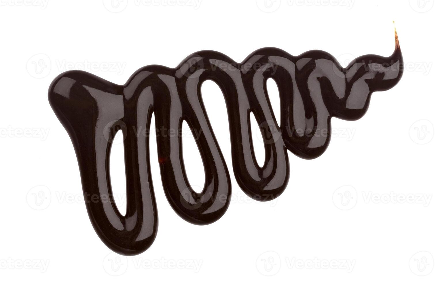 Schokolade Soße isoliert auf Weiß Hintergrund foto