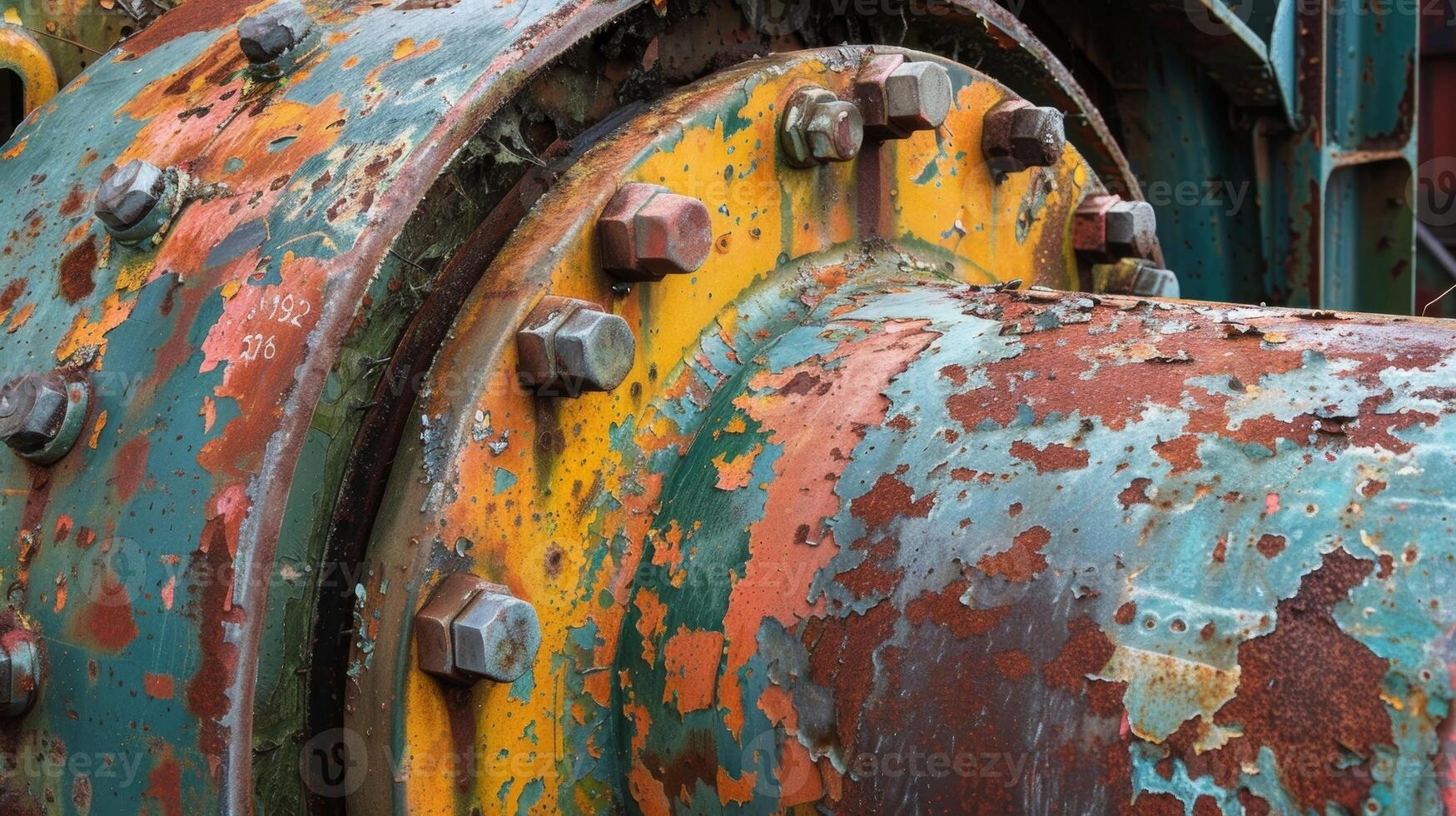 ein fest Trommel Walze bedeckt im Jahrzehnte von tragen und zerreißen bietet an ein einzigartig Foto Gelegenheit zum Besucher wie Sie vorstellen das Projekte es Einmal geholfen bauen